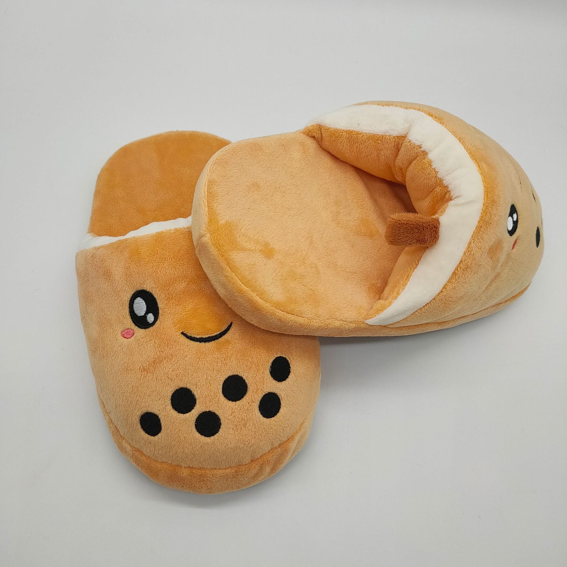 Cute Boba Tea Plush Slippers