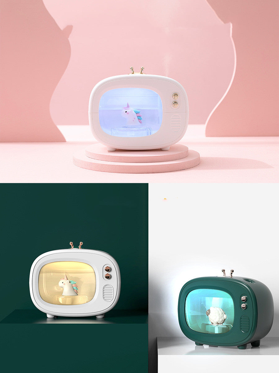 Creative Mini Cute Pet TV Humidifier Cute Night Light