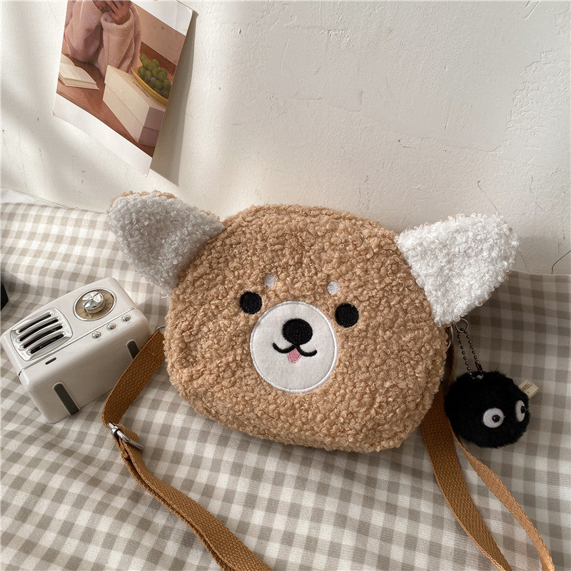 Cute Cartoon Plush Messenger Bag