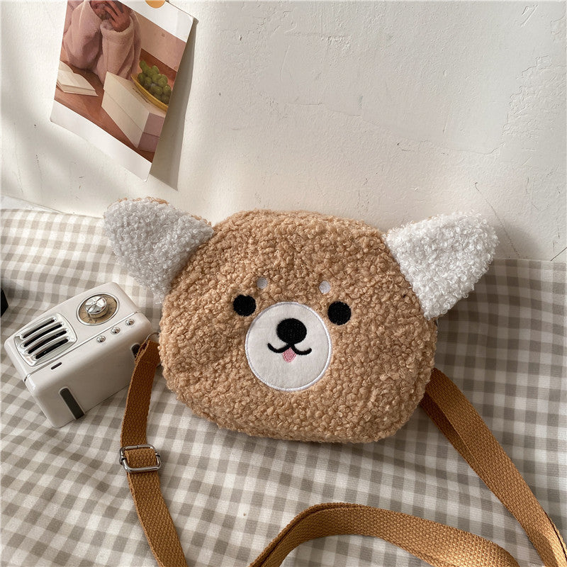 Cute Cartoon Plush Messenger Bag