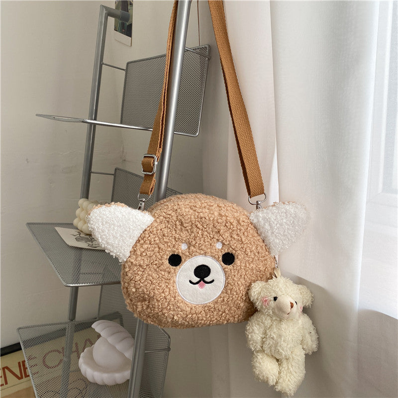 Cute Cartoon Plush Messenger Bag