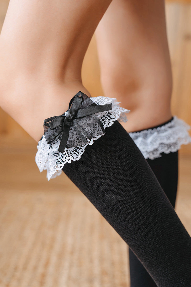 Mid-length Calf Lace Socks