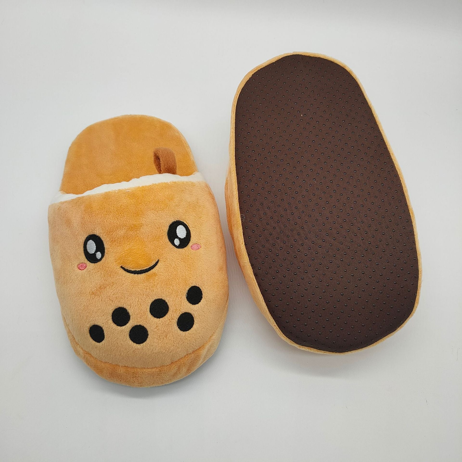 Cute Boba Tea Plush Slippers