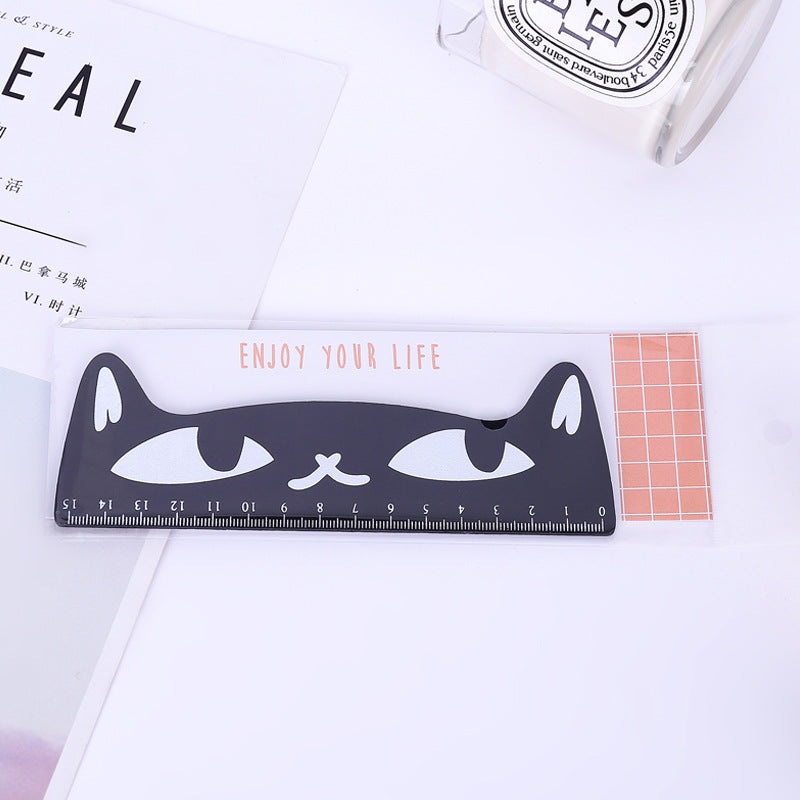 Kawaii 15cm Candy Color Animal Pet Cat Wooden Ruler