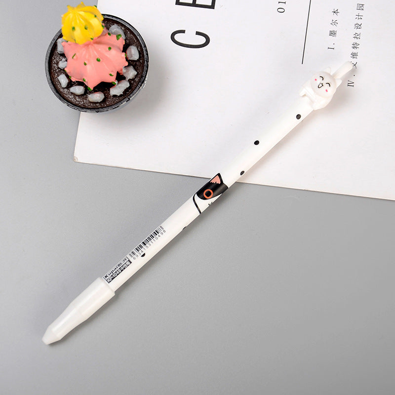 Black White Cat Gel Pen