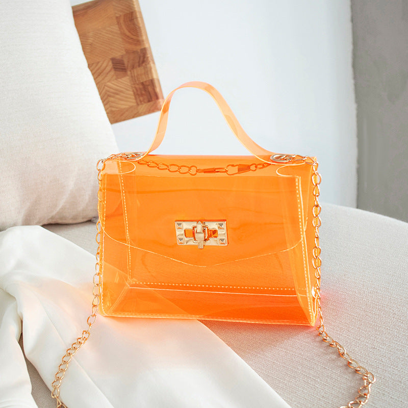 Transparent See-Through Jelly Kelly Bag