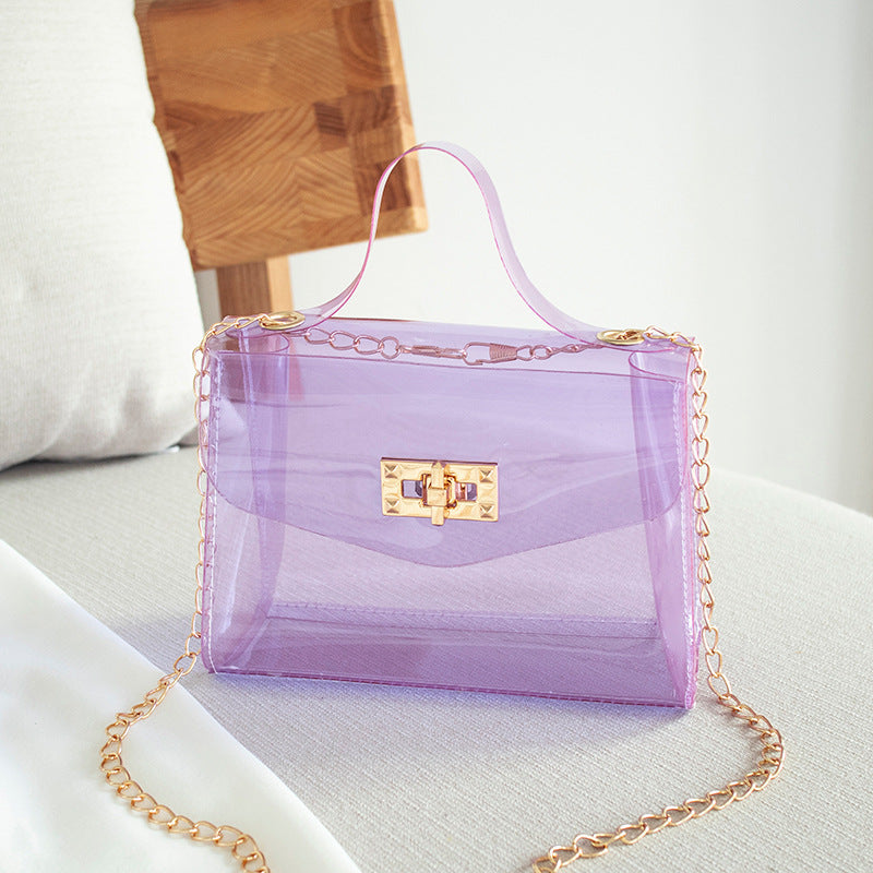 Transparent See-Through Jelly Kelly Bag