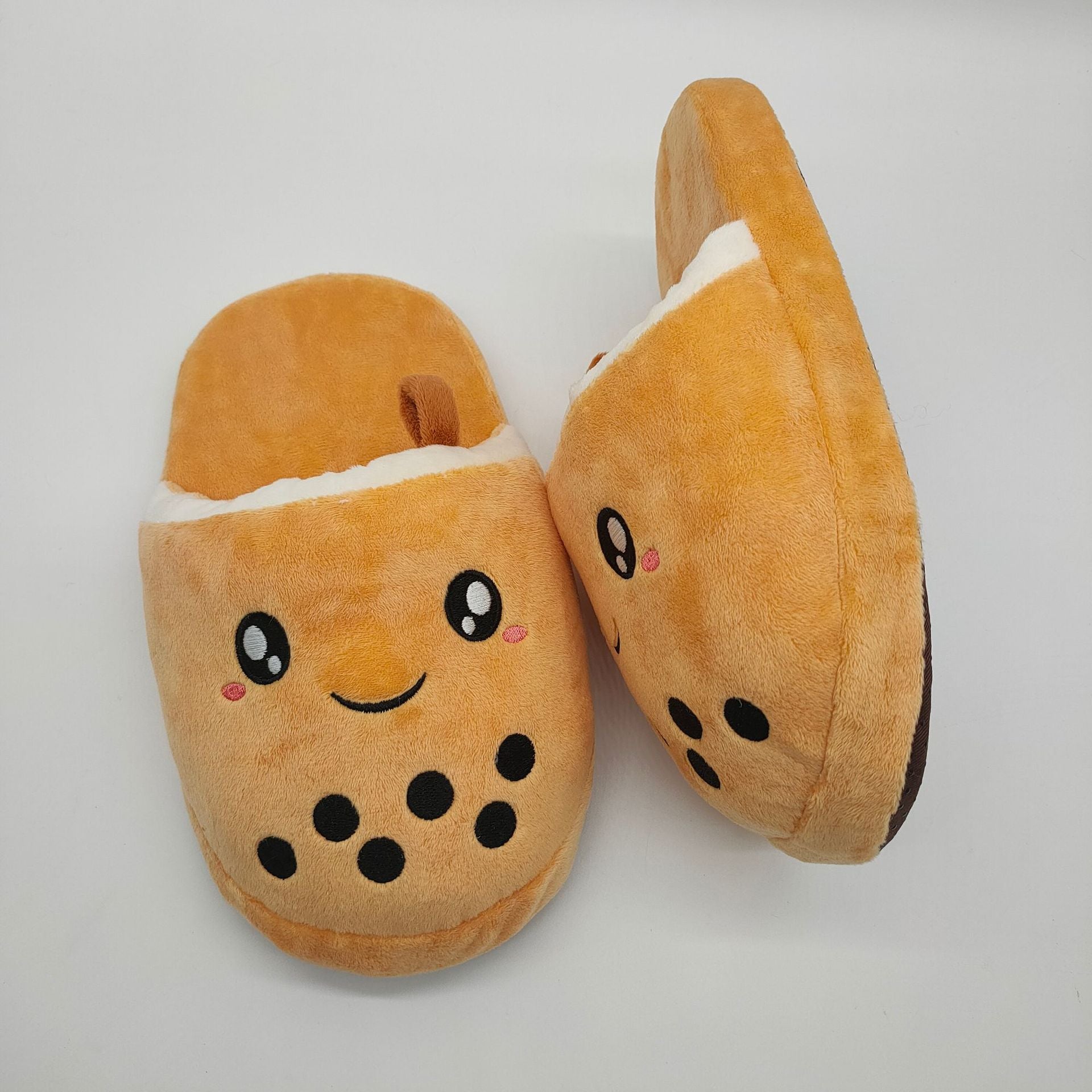 Cute Boba Tea Plush Slippers