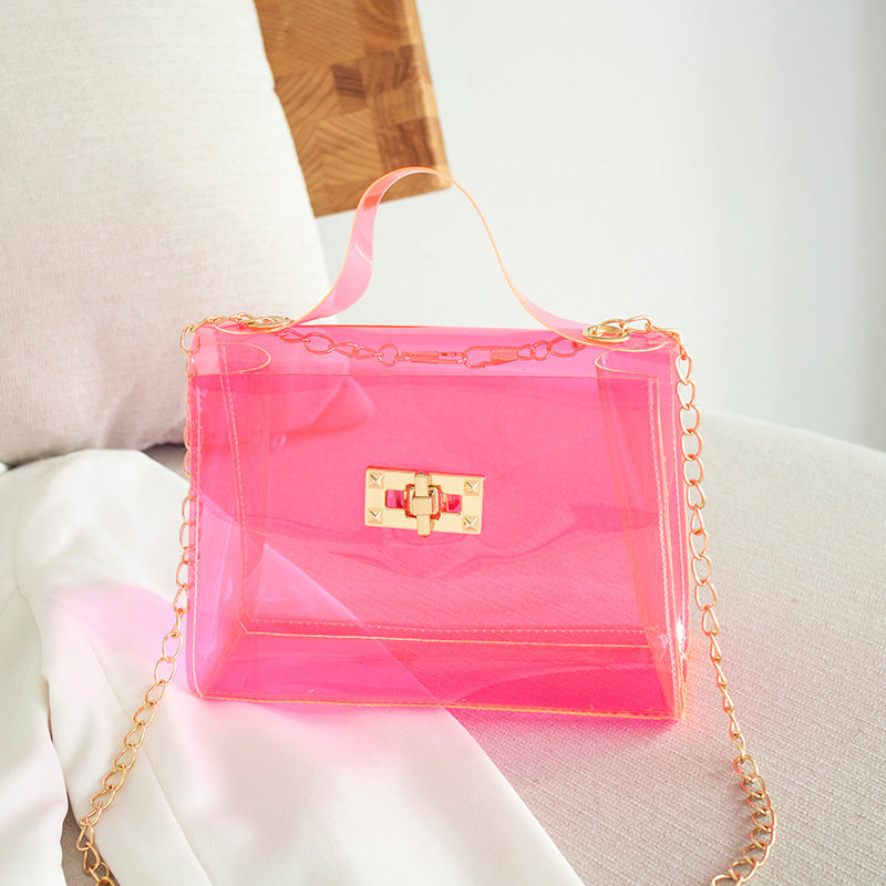 Transparent See-Through Jelly Kelly Bag