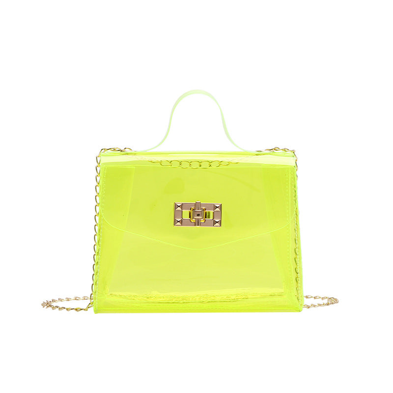 Transparent See-Through Jelly Kelly Bag